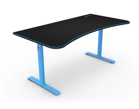 AROZZI ARENA Gaming Desk herní stůl černo-modrá / Délka: 160 cm / Výška: 71 - 81 cm / Šířka: 71 - 82 cm