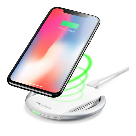 Cellularline WIRELESSPAD FAST CHARGER Bezdrátová rychlá nabíječka bílá / Qi standard