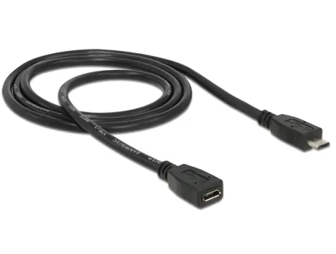 Delock prodlužovací kabel USB micro-B samec > micro-B samice 1m