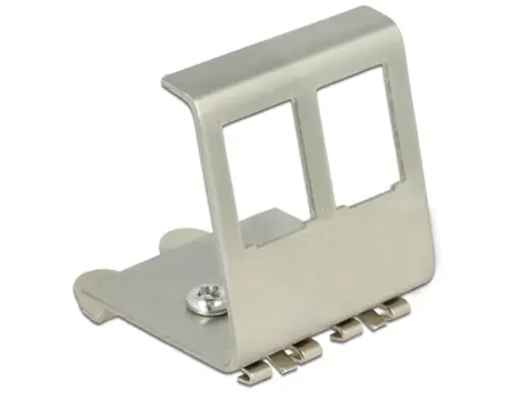 Delock Keystone Metal Mounting 2 Porty pro DIN kolejnici