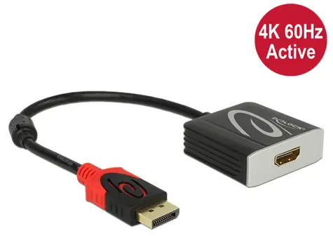 DeLock aktivní adaptér Displayport 1.2 samec > HDMI samice 4K 60 Hz