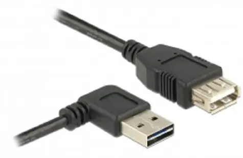 DeLock kabel EASY-USB 2.0 Typ-A samec pravoúhlý levý - pravý > USB 2.0 Typ-A samice / 0.5 m
