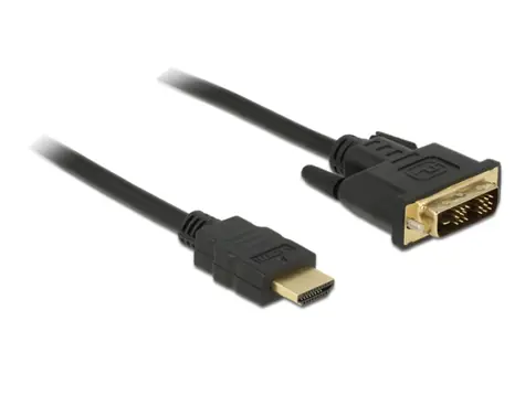 DeLock DVI kabel – DVI-D 18+1 samec > HDMI A samec / 2 m 