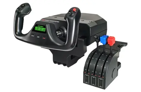 Logitech G Saitek Pro Flight - Yoke System / ovládací páky a knipl pro letecké simulátory