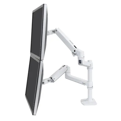 ERGOTRON LX Dual Stacking Arm bílá / Stolní držák s ramenem pro dva LCD
