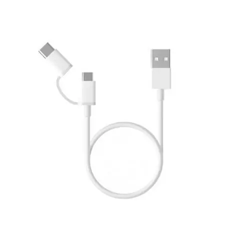 Xiaomi 2 in 1 USB Cable (Micro USB to Type C) 30cm bílá
