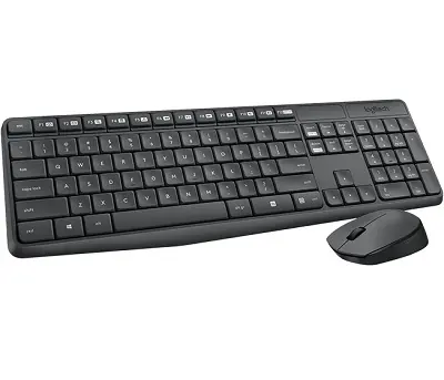 Logitech Wireless Desktop MK235 IT / Klávesnice / Myš / USB / Šedá / IT
