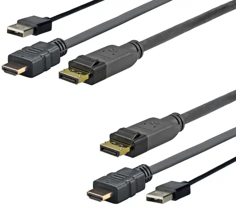 VivoLink Pro HDMI + DP + USB kabel M - M 2m / HDMI 2.0 4K - 2K 60Hz / DP 4K 2K / HDCP / CEC