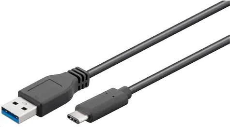 MicroConnect kabel USB3.1 C (M) - USB3.0 A (M) / 0.5m / černá