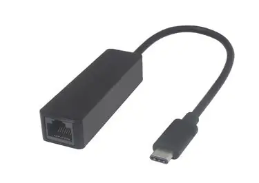 MicroConnect adaptér USB3.1 C (M) - RJ-45 (F) / 5Gbps / 20cm / černá