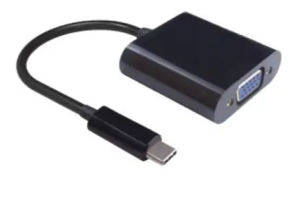 MicroConnect adaptér USB3.1 C (M) - VGA (F) / 20cm / černá