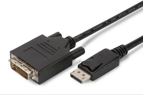 MicroConnect DisplayPort 1.2 - DVI-D Kabel M-M  / 1m / 6mm / Dual-Link / 1920 x 1080 / černá