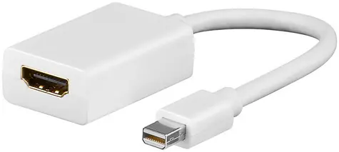 MicroConnect Adaptér Mini DP - HDMI M-F / 15cm / 1920x1080 / bílá