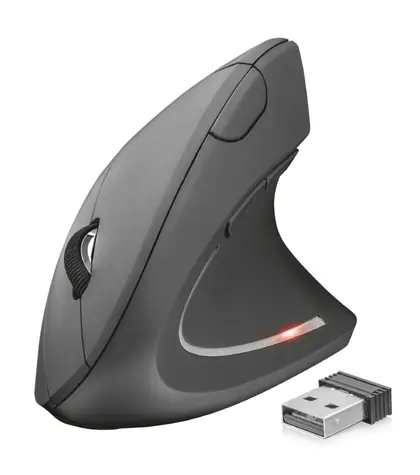 Trust Verto Wireless Ergonomic Mouse / Bezdrátová  ergonomická myš / 1600DPI / 2.4 GHz / Nano USB 
