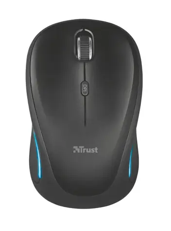 Trust YVI FX černá / Bezdrátová myš / 1600DPI / 2.4 GHz / Micro USB