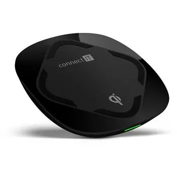 CONNECT IT Qi CERTIFIED Wireless Fast Charge bezdrátová nabíječka černá / 10 W
