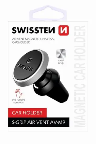 SWISSTEN S-GRIP AV-M9 černo-stříbrná / Magnetický držák do ventilace auta 