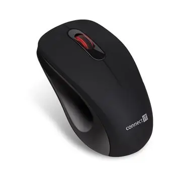 CONNECT IT MUTE černá / Bezdrátová optická  myš / 1200 DPI / 3 tlačítka / 2.4GHz / 1xAA