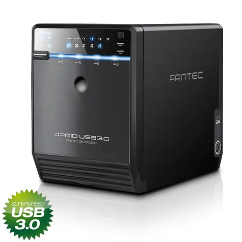 Fantec QB-35US3R černá / externí skříň pro 4x 3.5