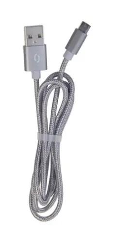 ALIGATOR TUBA 2A nabíjecí kabel microUSB šedý