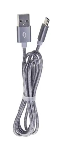 ALIGATOR TUBA 2A nabíjecí kabel Lightning šedý