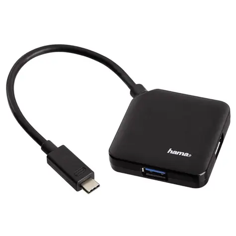 Hama USB 3.1 hub / 4-portový / černá /