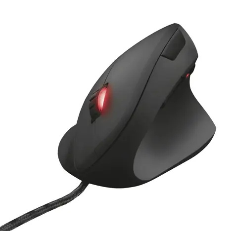 Trust GXT 144 Rexx černá / Vertikální herní myš / Optická / 1000DPI / 6 tlačítek / USB / 1.8m