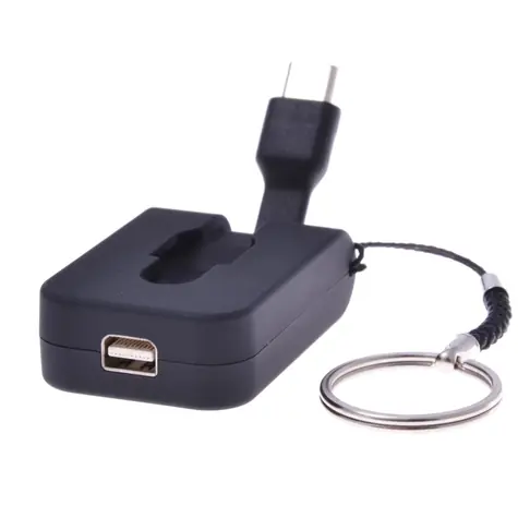 PremiumCord Adaptér USB 3.1 Typ-C male na mini DisplayPort female / zasunovací kabel / kroužek na klíče