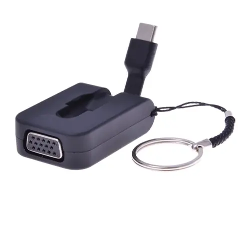 PremiumCord Adaptér USB 3.1 Type-C male - VGA female / zasunovací kabel / kroužek na klíče
