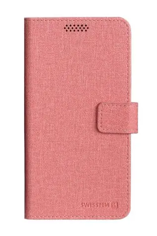 SWISSTEN LIBRO UNI BOOK L růžová / Pouzdro typu kniha / magnetický pásek / Blistr
