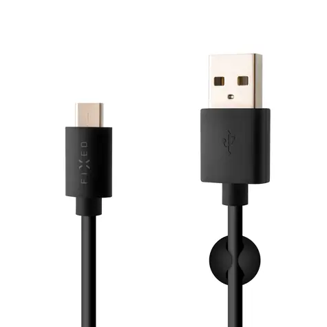 FIXED Dlouhý datový a nabíjecí kabel s konektorem USB-C 2 m černá / 3A