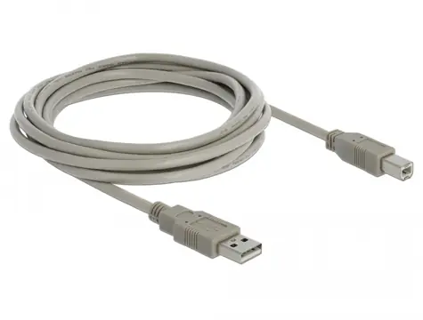 Delock USB kabel A-B / USB Type A, 4pin (M) - USB Type B, 4pin (M)  / 3m /Šedý