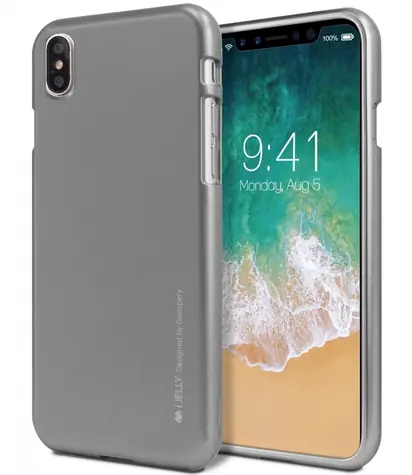 Mercury iJELLY METAL pouzdro pro Apple iPhone XS MAX šedá