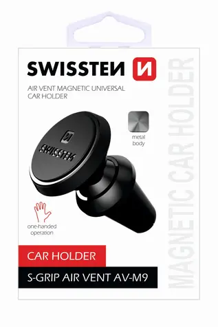 SWISSTEN S-GRIP AV-M9 černá / Magnetický držák do ventilace auta