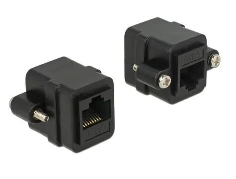 Delock Adapter RJ45 samice > RJ45 samice panel-mount / Cat.6 / UTP 