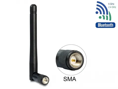 Delock WLAN 802.11 ac a b g n anténa SMA samec 2 dBi černá / všesměrová s otočným kloubem