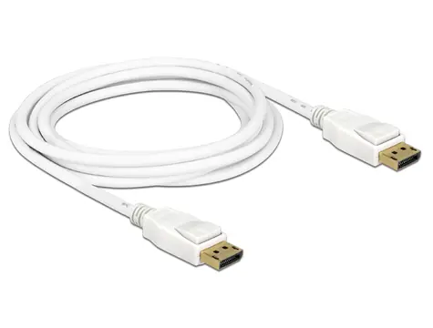 Delock Cable Displayport 1.2 samec > Displayport samec 4K 3 m bílá