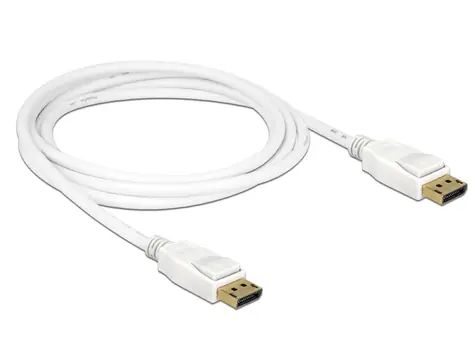 Delock DisplayPort 1.2 kabel samec > DisplayPort samec 2 m bílá / 4K
