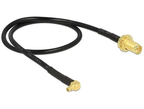 Delock anténní kabel RP-SMA Jack Bulkhead > MMCX 90° Plug 320 mm