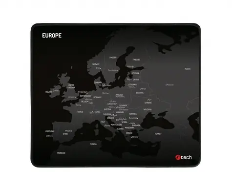 C-TECH MP-01E (Europe) Podložka pod myš černá / 320 x 270 x 4 mm / obšité okraje