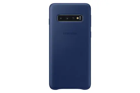 SAMSUNG Leather Cover kožený zadní kryt pro Samsung Galaxy S10 modrá (Navy)