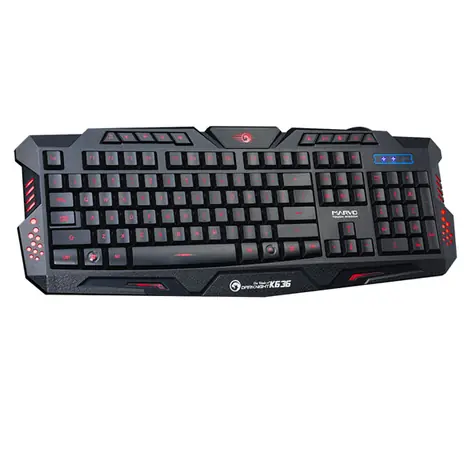Marvo K636 herní klávesnice černá / LED podsvícení / 114 kláves / anti-ghosting / USB / US / 1.5m