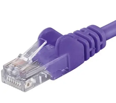 PremiumCord UTP CAT5E 3m / Patch kabel / RJ45-RJ45 / fialová