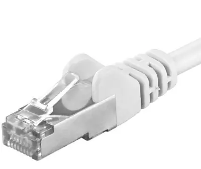 PremiumCord SFTP CAT6A 5m bílá / Patch kabel / RJ45-RJ45