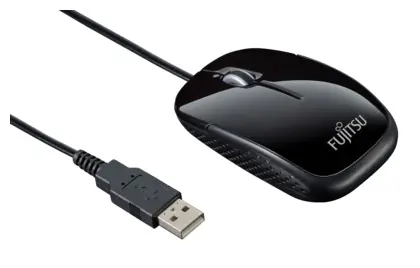 Fujitsu Mouse M420 černá / Optická myš / 1000DPI / 3 tlačítka / 1 kolečko / drátová (USB) 