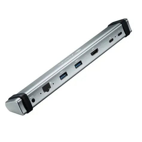 Canyon DJCNSTDS06DG dokovací stanice šedá / USB-C / USB 3.0 / HDMI / LAN / 3.5mm jack 