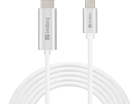 Sandberg USB-C > HDMI kabel 2m bílá