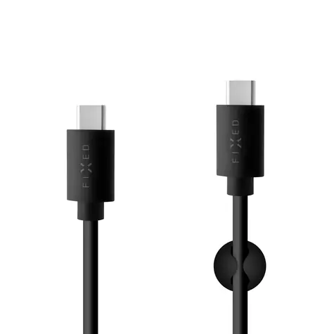 FIXED Dlouhý datový a nabíjecí USB-C kabel s konektorem USB-C černá / USB 2.0 / 2 metry / 15W