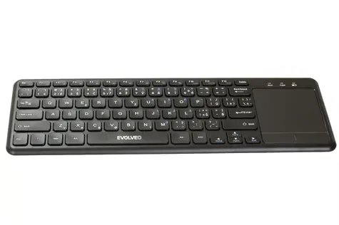 EVOLVEO WK32BG černá / bezdrátová klávesnice s touchpadem / Nano USB / CZ
