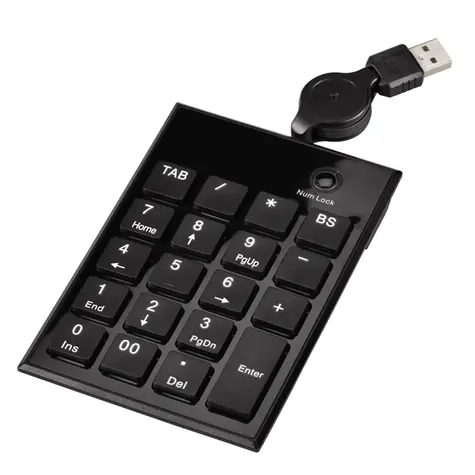 Hama SK140 Slimline numerická klávesnice černá / drátová / USB